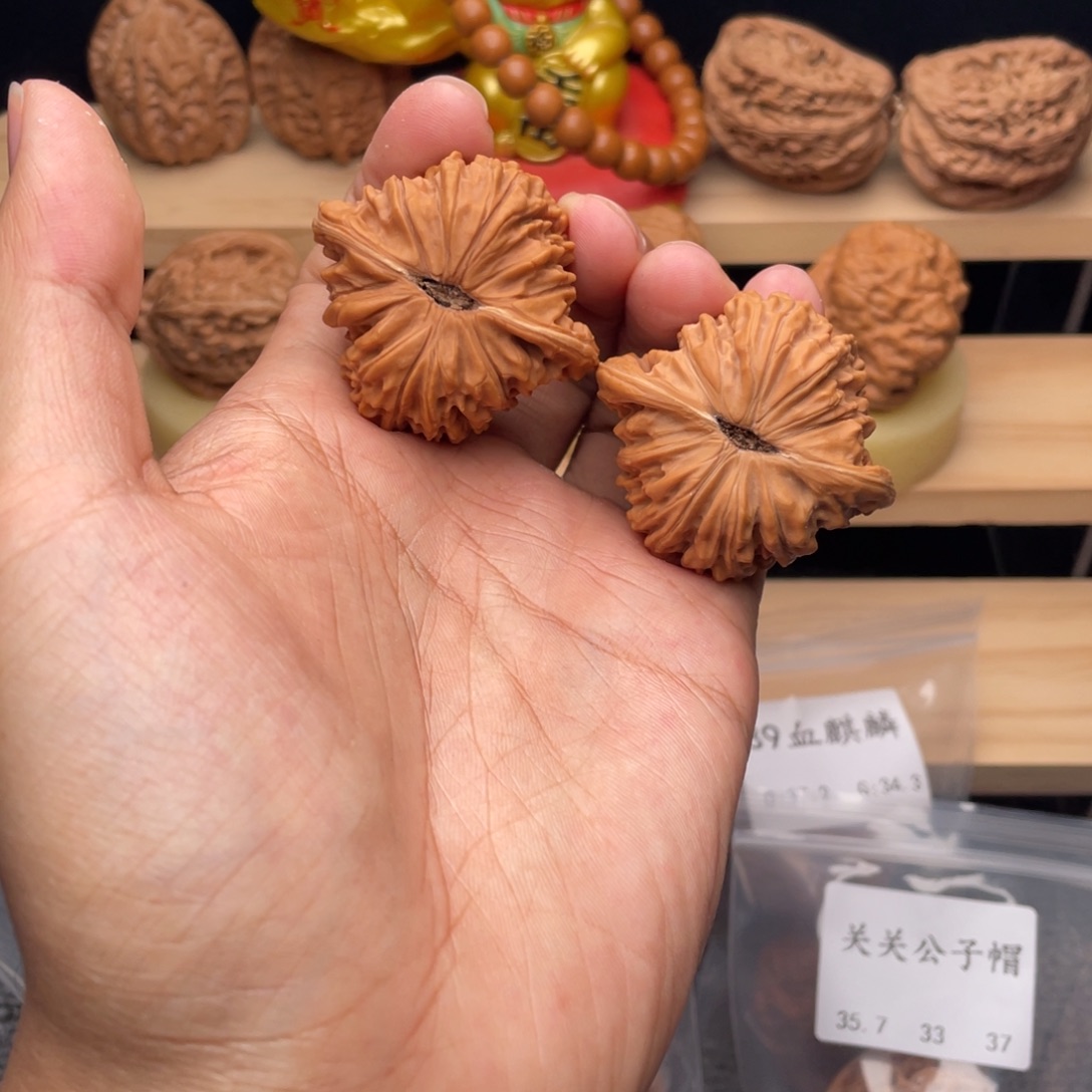 望***江文玩核桃把件43汉高楼（修➕喷砂）