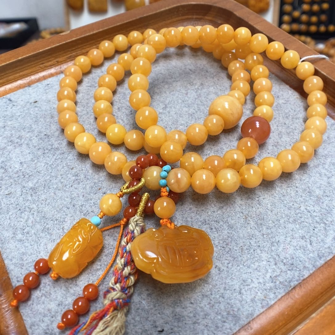 蜜蜡手串未镶嵌蜜蜡