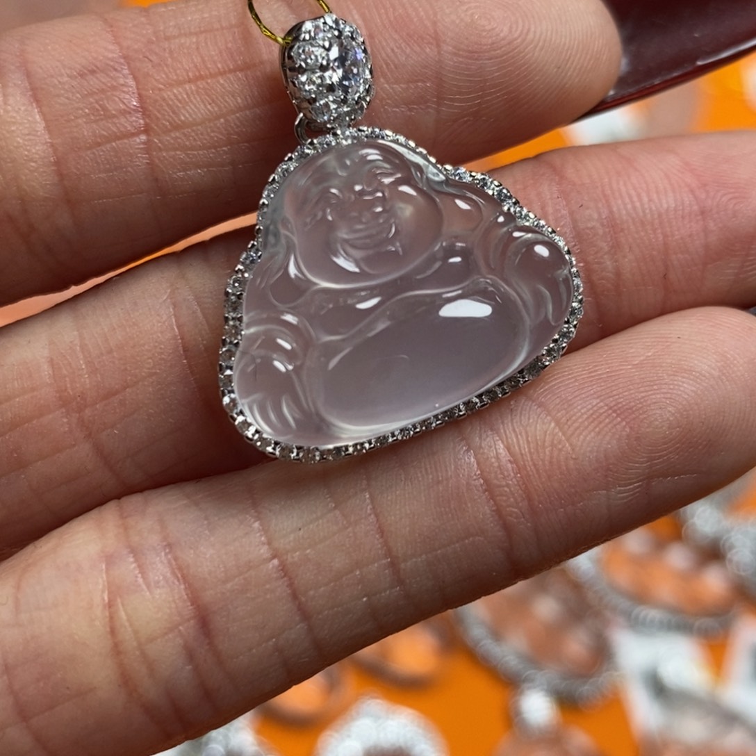 石英质玉颈饰银S925镶嵌