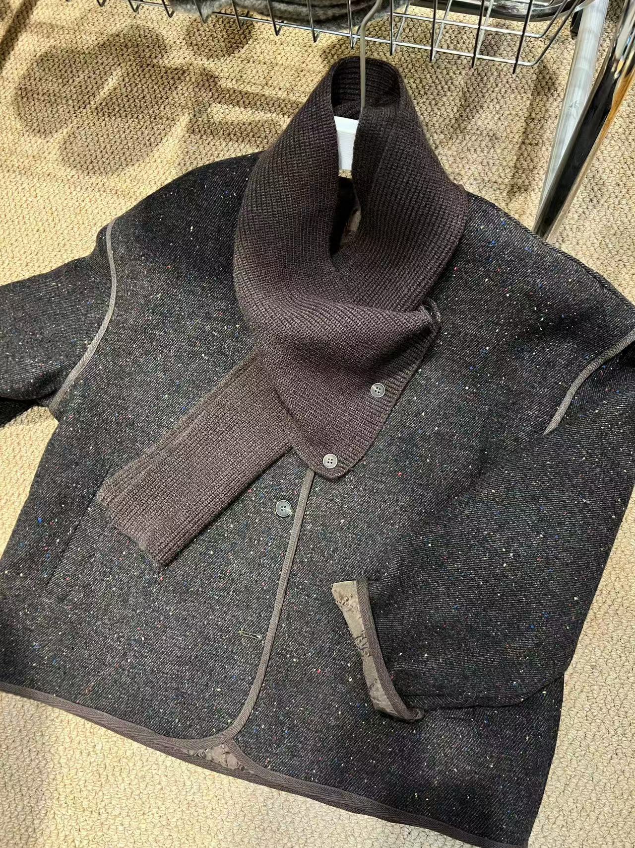 短外套秋冬开衫加绒常规款上衣大衣女连帽单排扣休闲