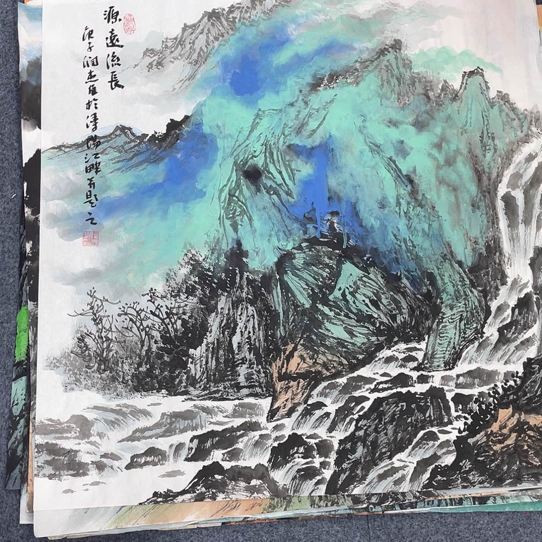 国画国画作品小姐姐放漏…