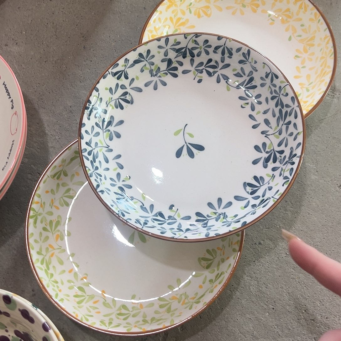 瓷碎花盘每个颜色各一