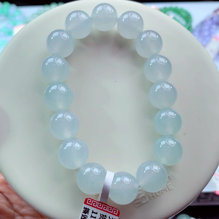 翡翠未镶嵌手链卡12.7