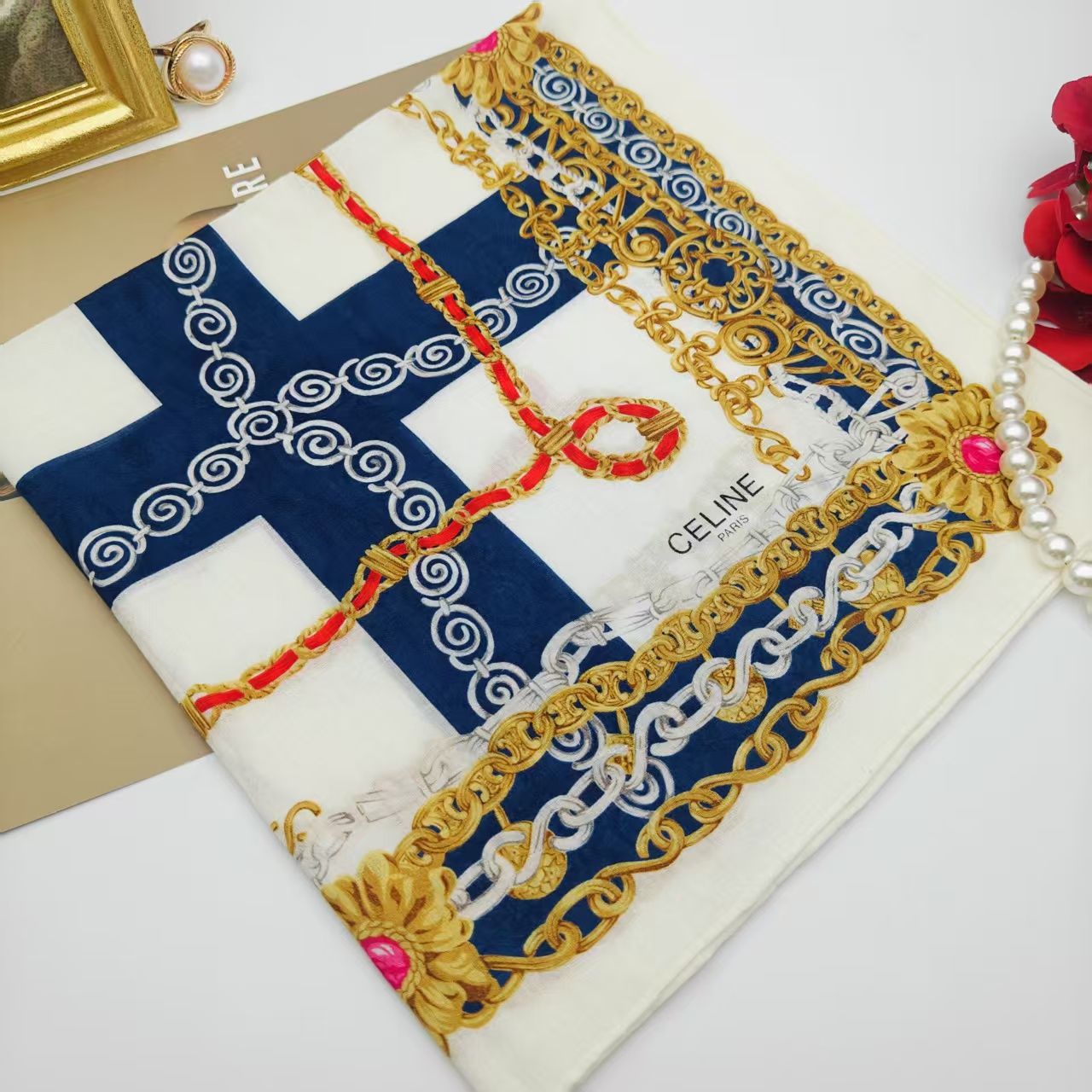 95新 Celine/思琳 海囤/思琳/丝巾/yy05868