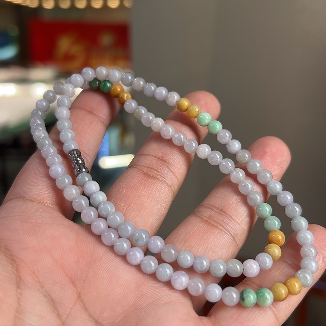 翡翠未镶嵌颈饰天然翡翠项链