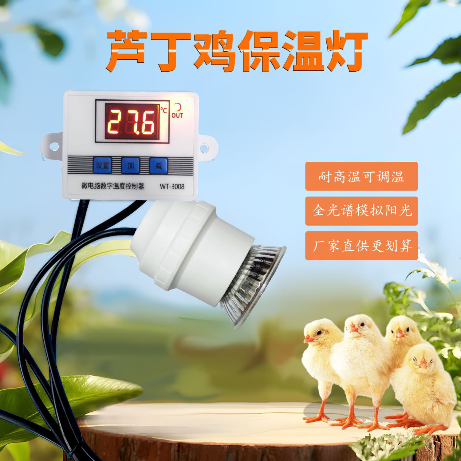 鸡鸭鹅专用保温箱育雏智能数显温控器高精度温度控制温控仪