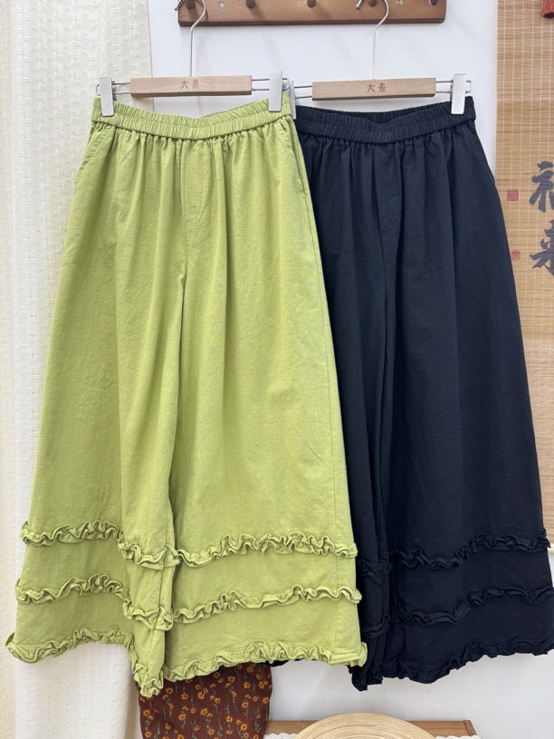 【DAMAI】花边裤甜美百搭休闲裤薄款