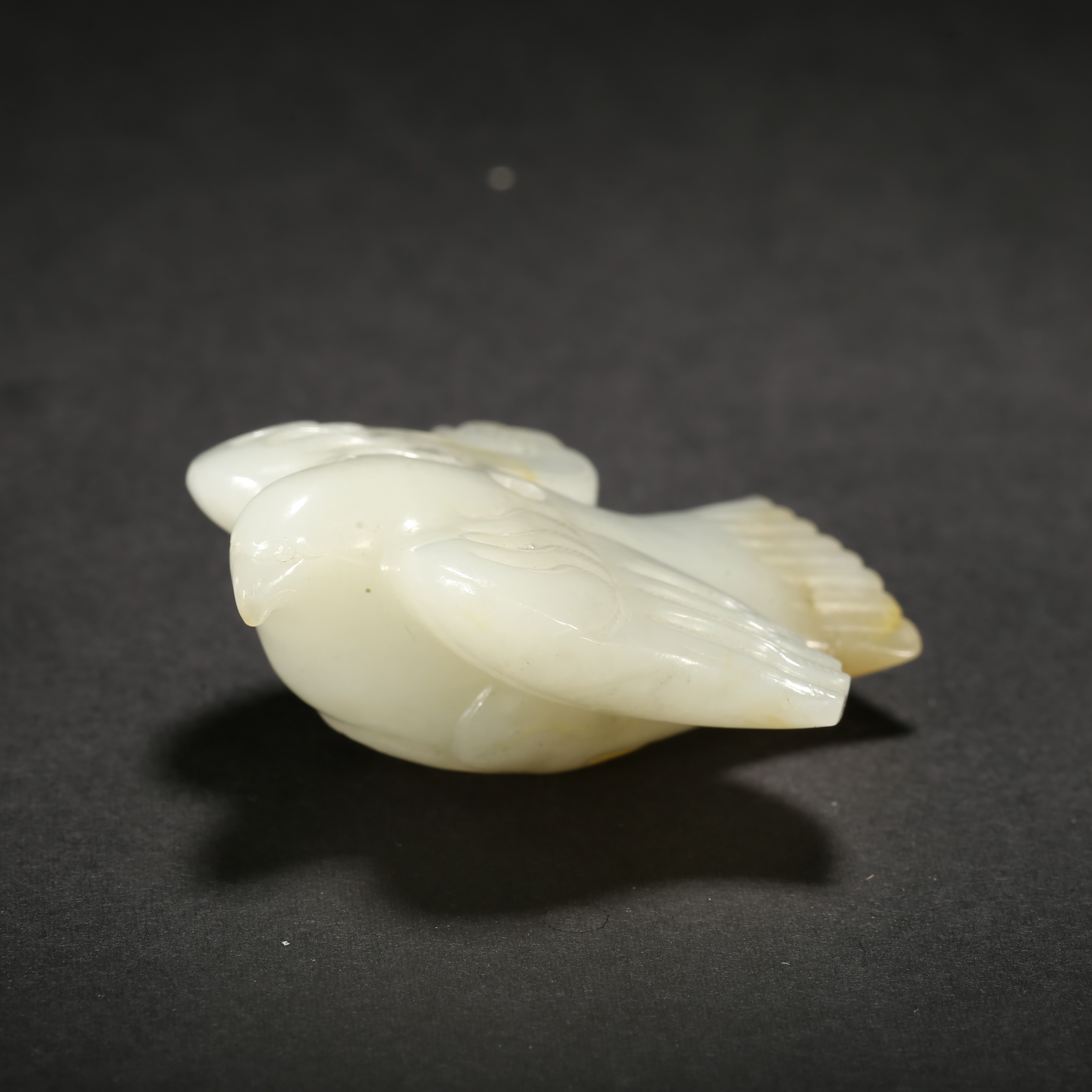 清代*白玉鹰坠饰/07LB01192/和田玉【北京文博】