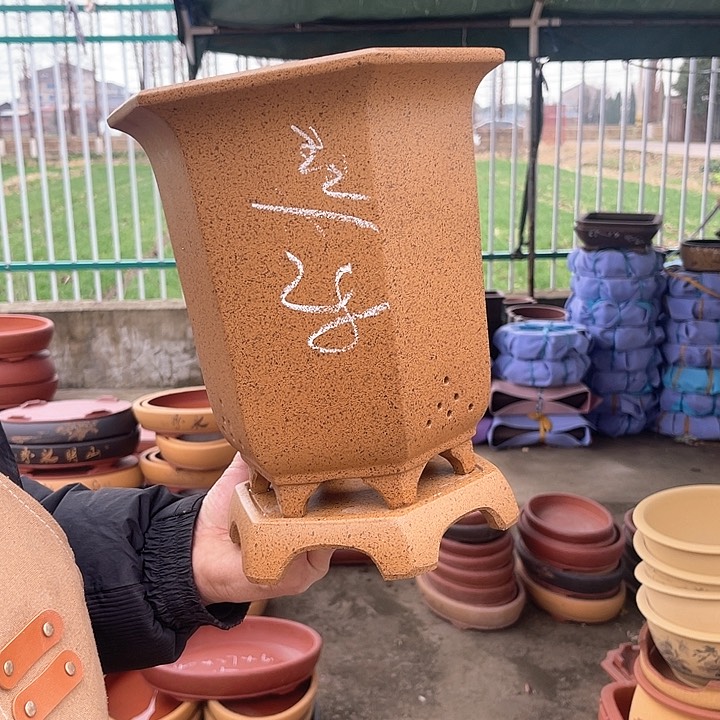 紫砂花盆紫砂等传统