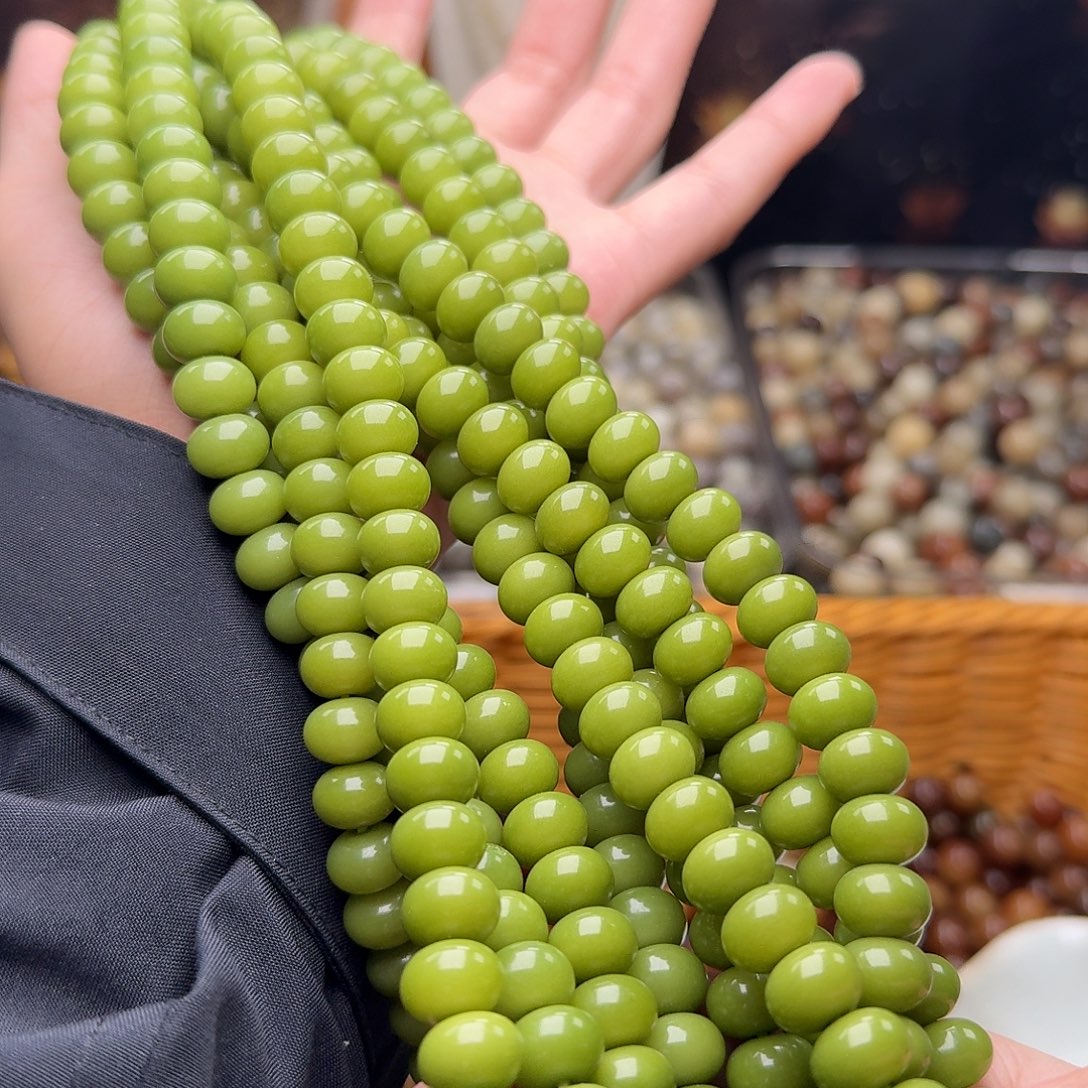 吊坠菩提根/象牙果114颗青玉算盘11