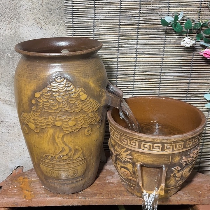 粗陶口径21/40，25/21➕15W水泵➕1.5米水管