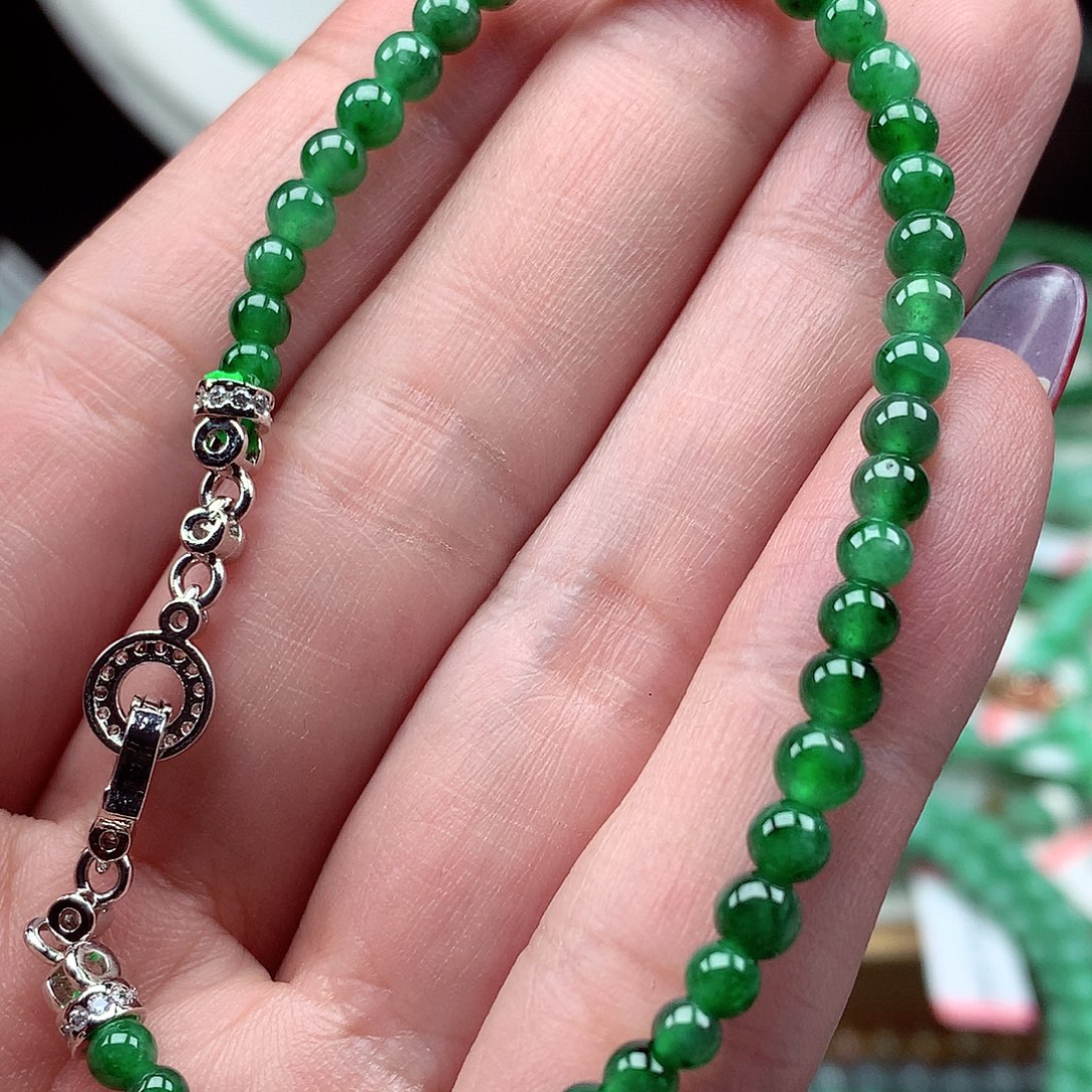 翡翠未镶嵌项链翡翠