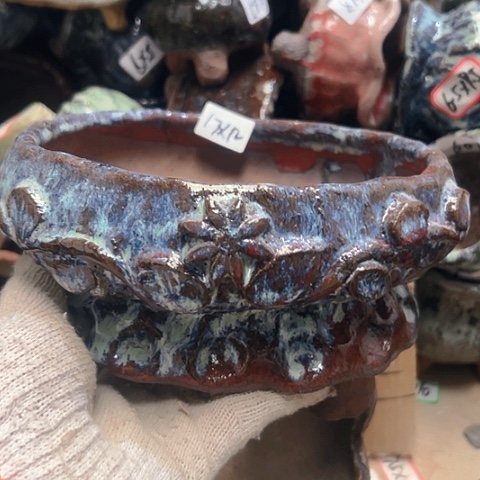 红陶粗陶花盆手工