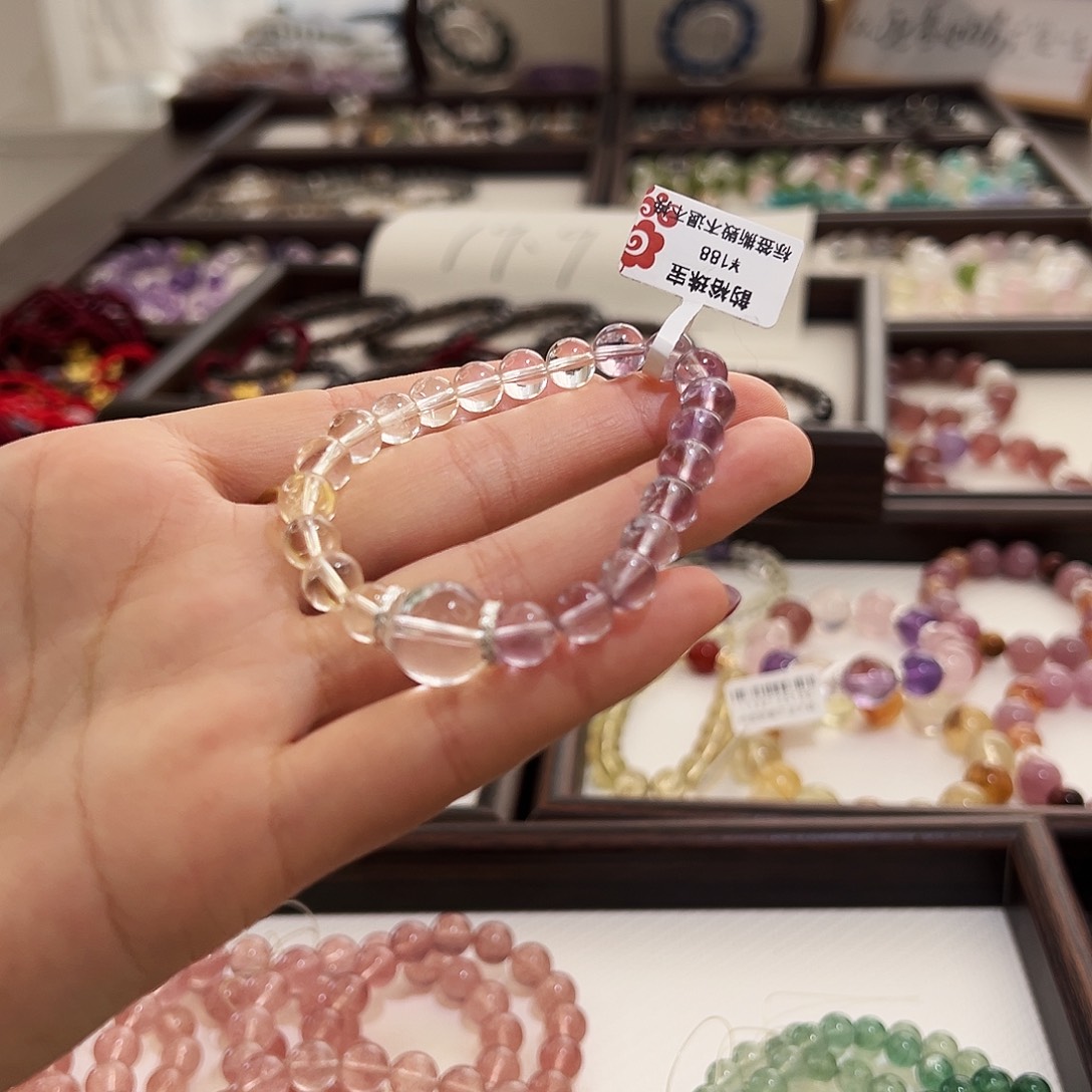 银S925镶嵌烟晶手链29.9