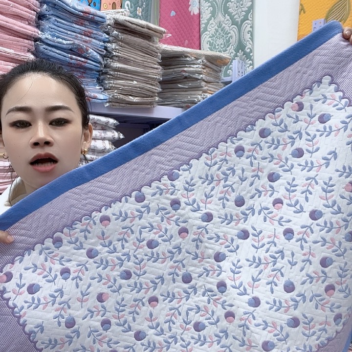 棉蓝色小樱桃纯棉