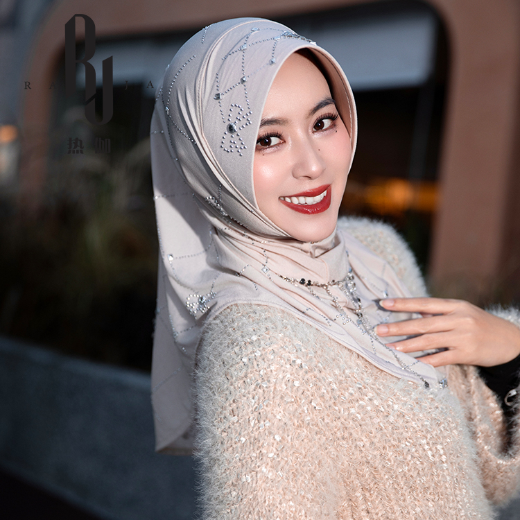 RAJA/热伽苏安款帽檐款百搭纱巾回族头巾丝巾时尚原创纱巾包邮