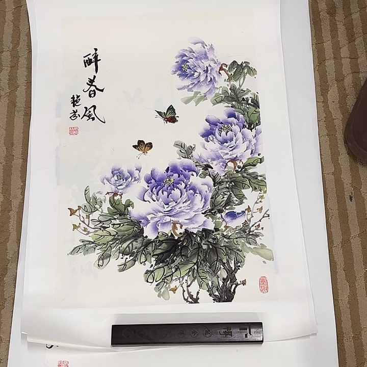 国画花鸟的翅膀和羽毛