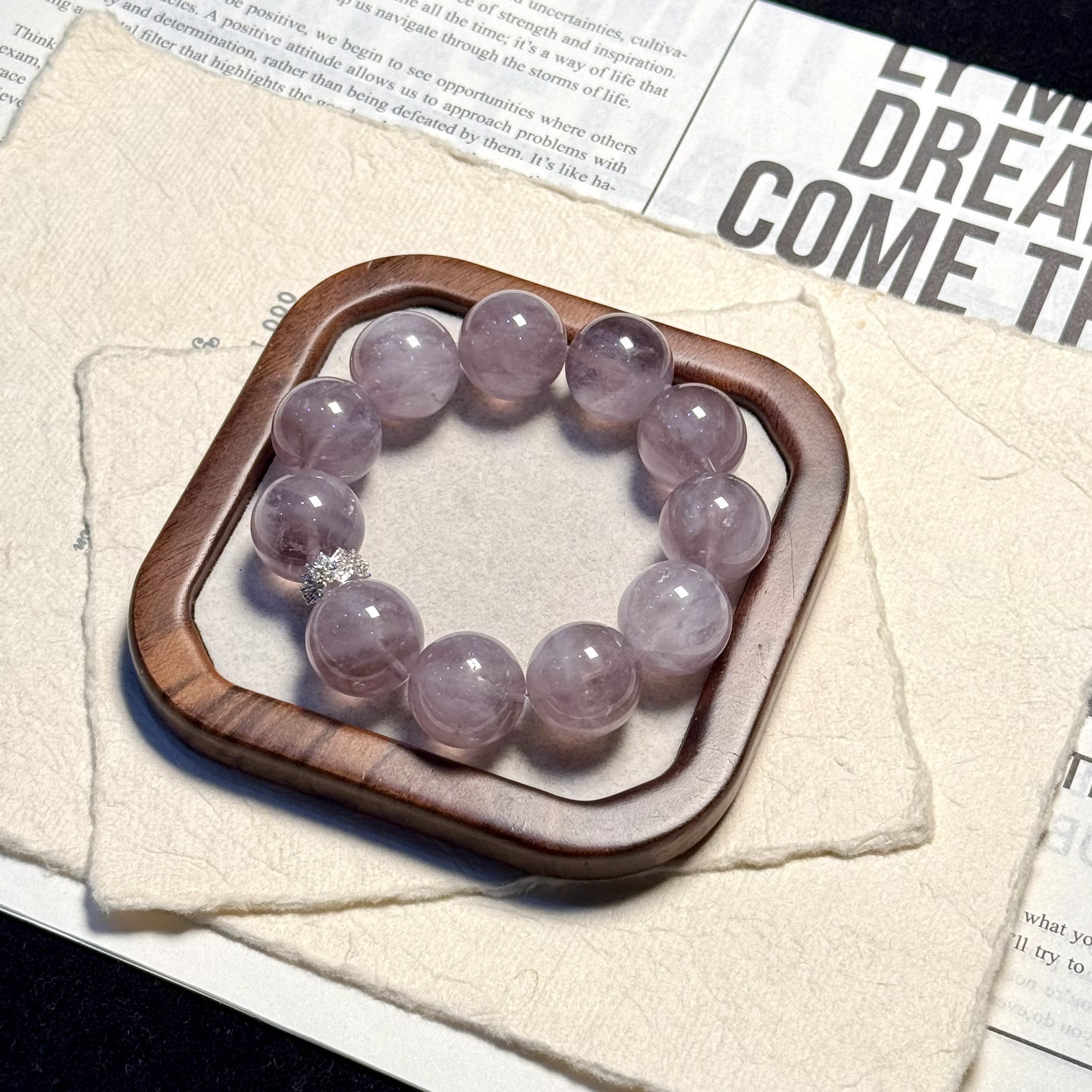 Y328（绒花）紫水晶设计款手串15-16m17m多样性发其一