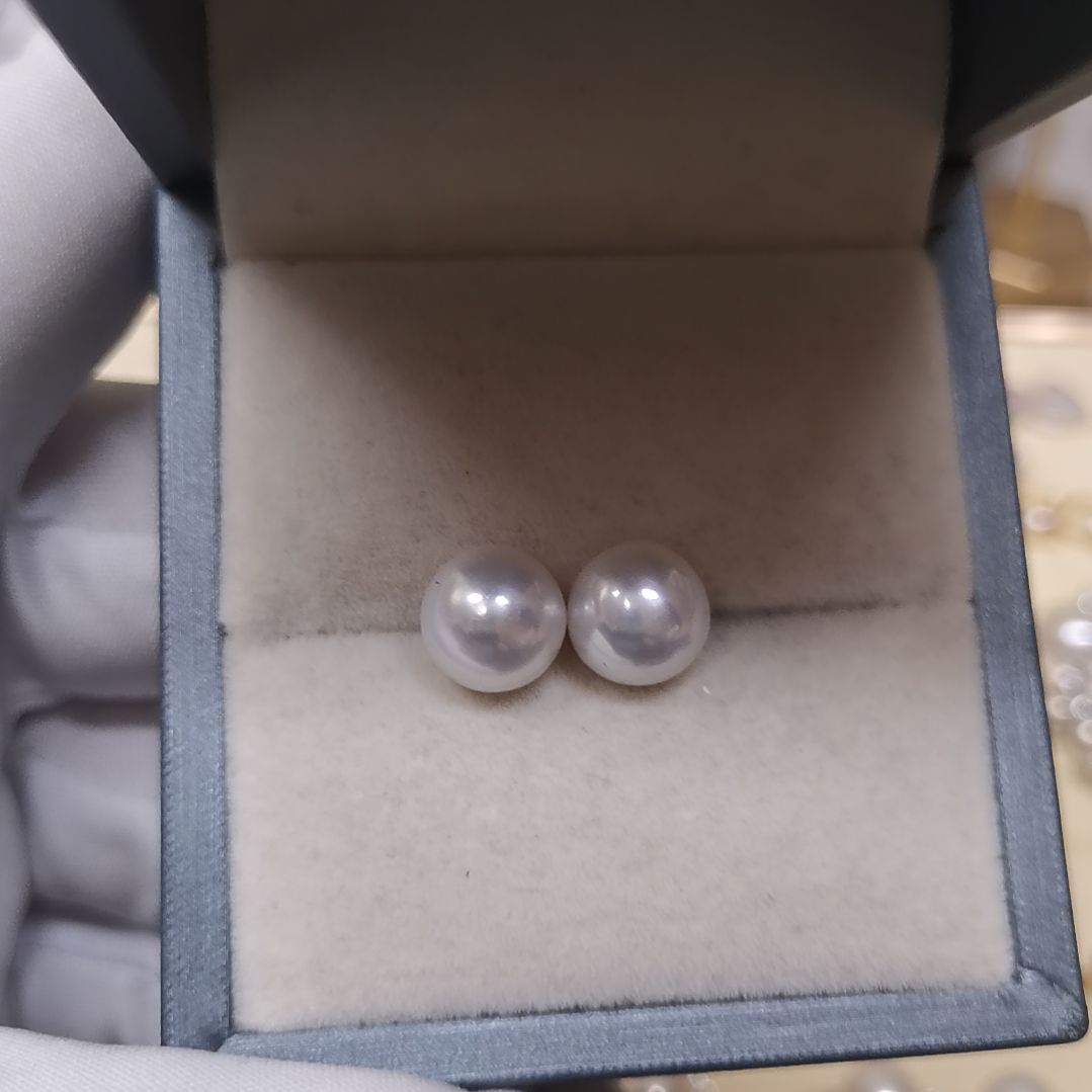 婉***安淡水珍珠耳饰银S925镶嵌