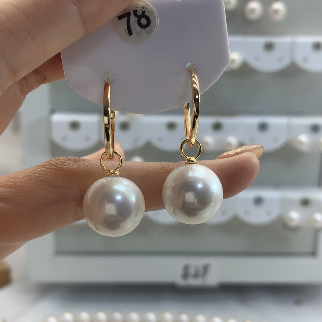 淡水珍珠耳饰银S925镶嵌