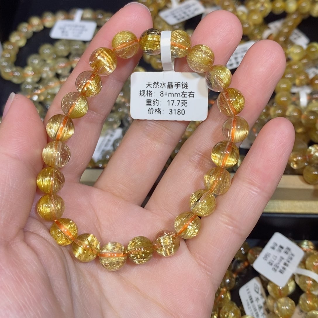 水晶手链未镶嵌ｙ手链8+mm 瑾