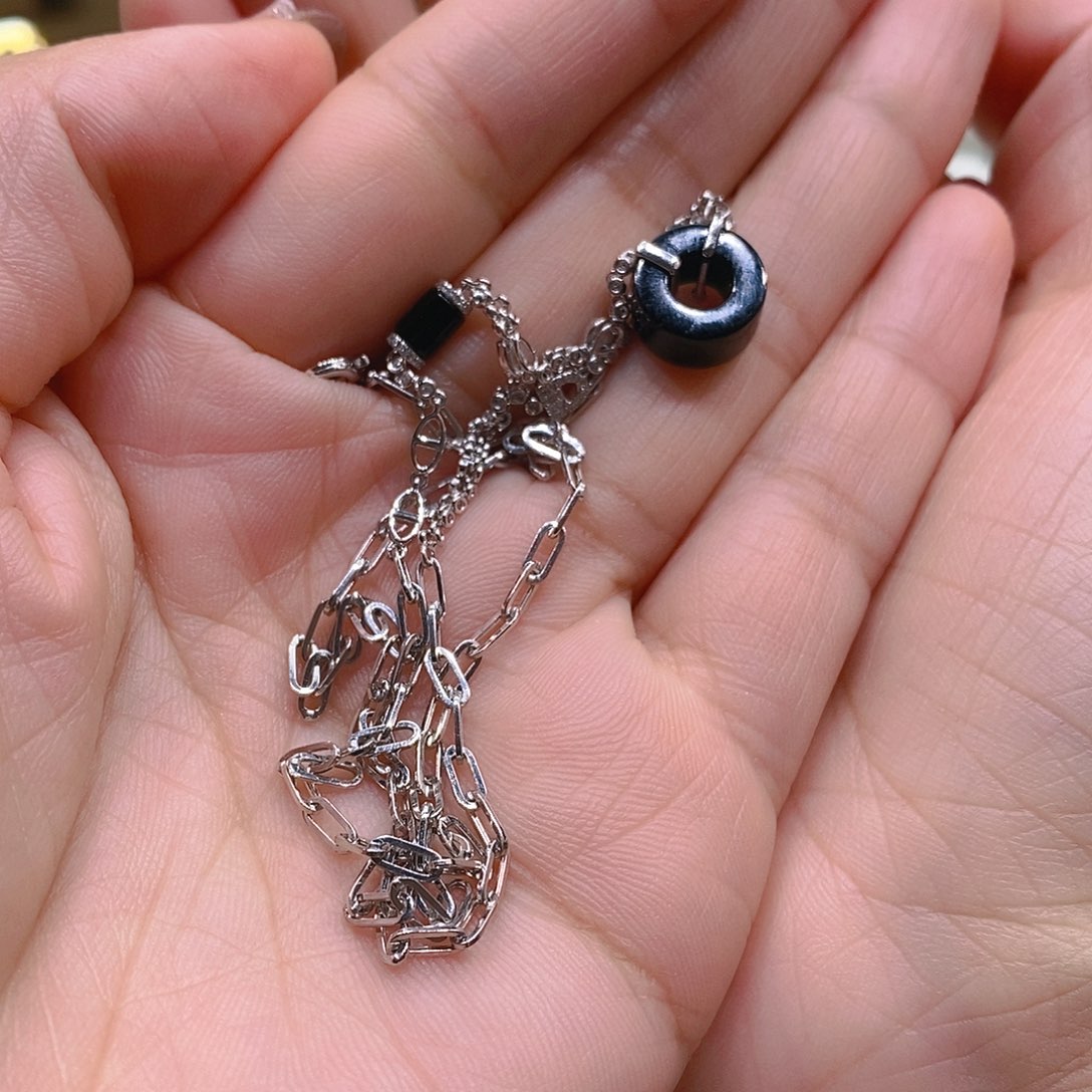 翡翠颈饰18K金镶嵌细**微