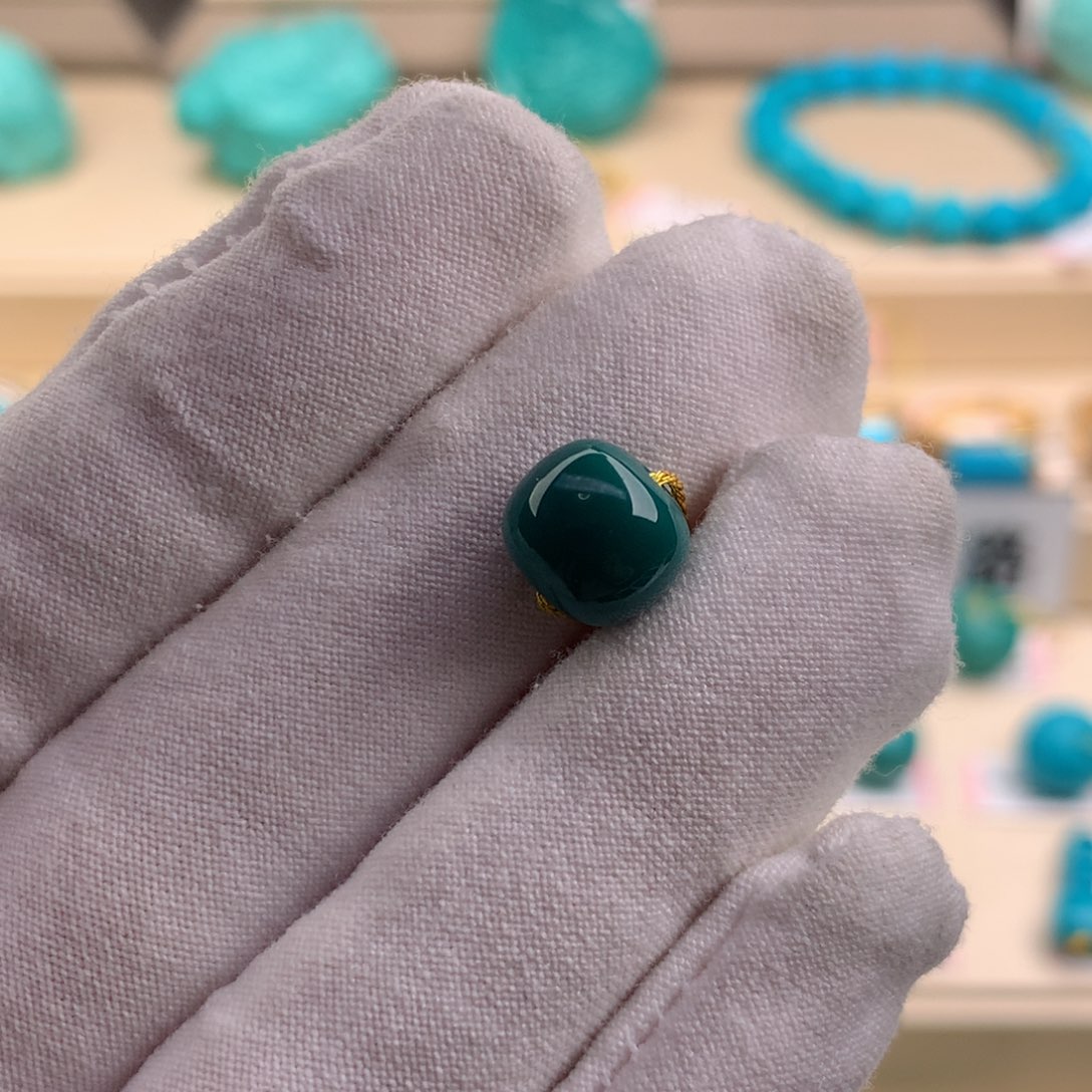 绿松石珠宝奇石未镶嵌9.5×8.3