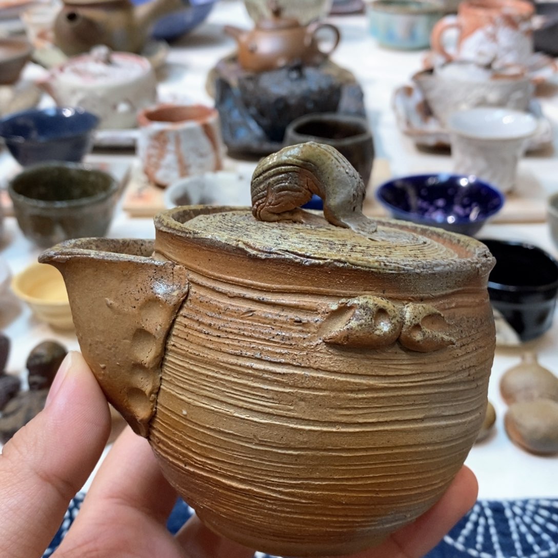 柴烧侘寂粗陶茶具