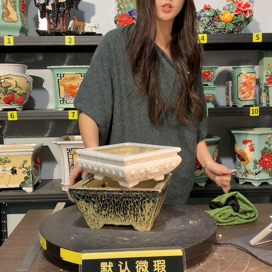 坚***！高温烧制石湾盆瑕疵