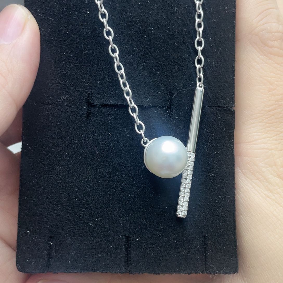 海水珍珠颈饰银S925镶嵌