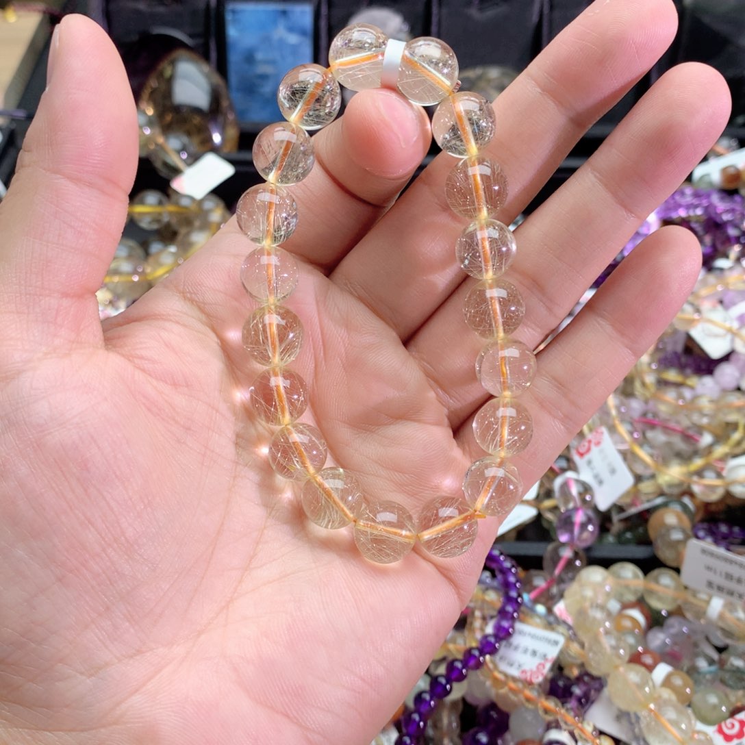 水晶手串未镶嵌爽*妞发晶手链11+