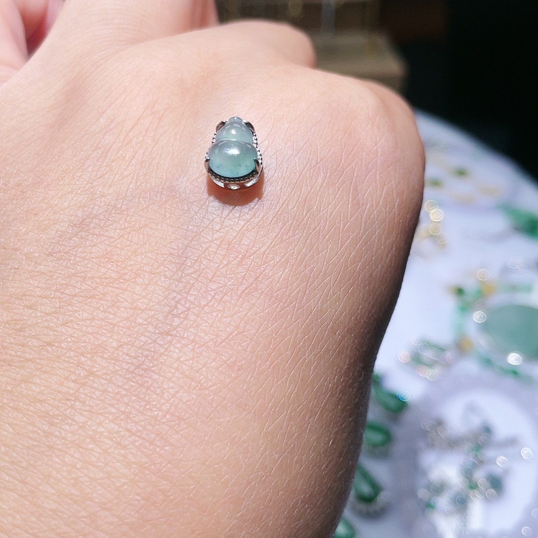 翡翠银S925镶嵌颈饰