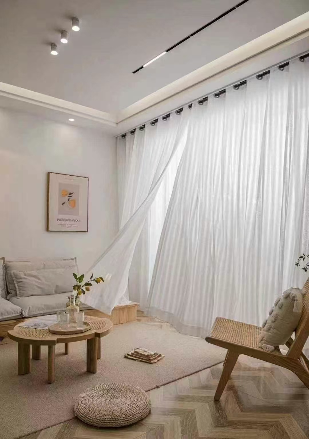 居家防尘飘逸窗纱成品百叶纱幻影纱金刚纱透光不透人