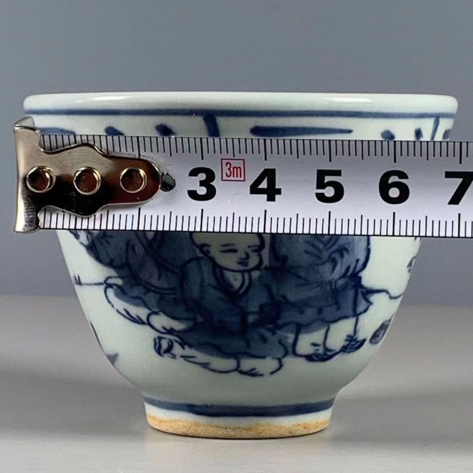 现代工艺品童趣图纹杯闻香杯经典主人杯品茗杯中国风茶杯