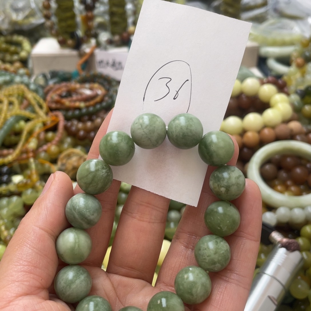 蛇纹石玉手链未镶嵌