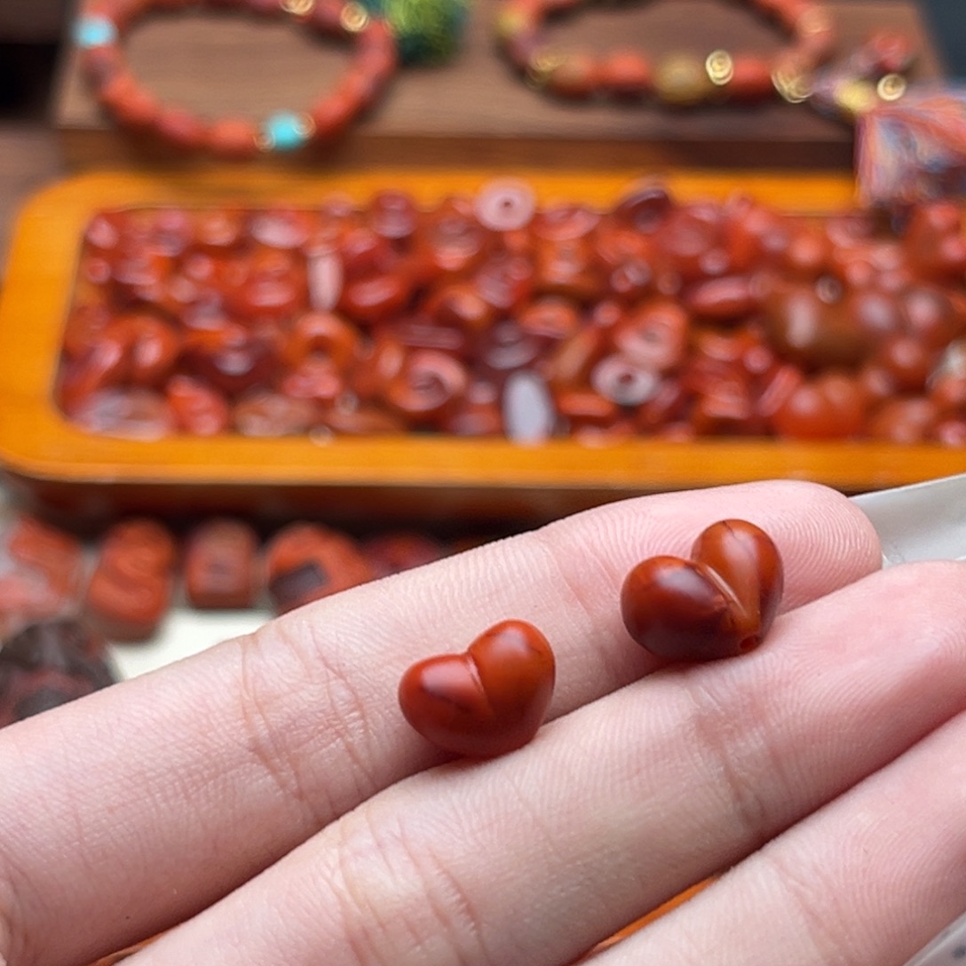 风***子南红玛瑙未镶嵌南红13屁桃