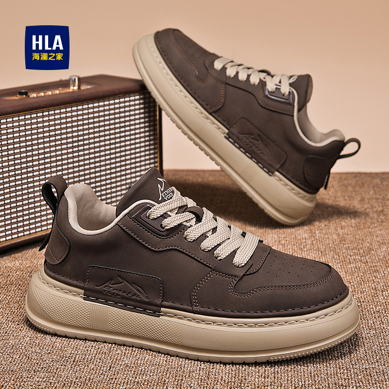 HLA/海澜之家时尚休闲鞋春季男鞋百搭潮新款低帮增高潮鞋男士D727商品图