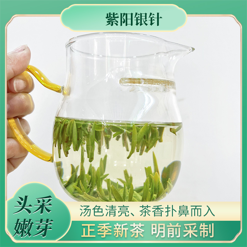 关南小茶7号2025新茶绿茶明前头采特级紫阳银针纯手工采摘嫩芽