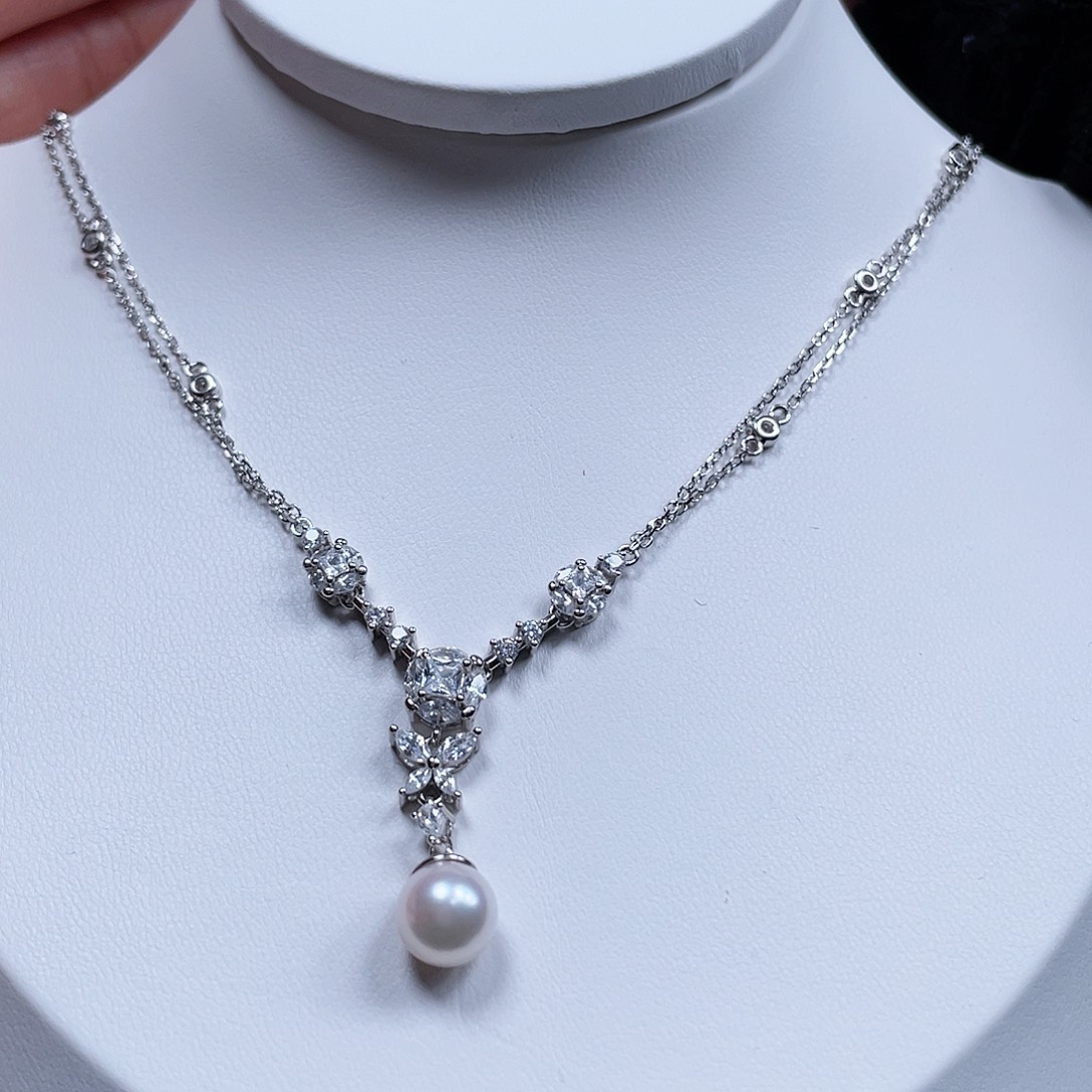 海水珍珠颈饰银S925镶嵌