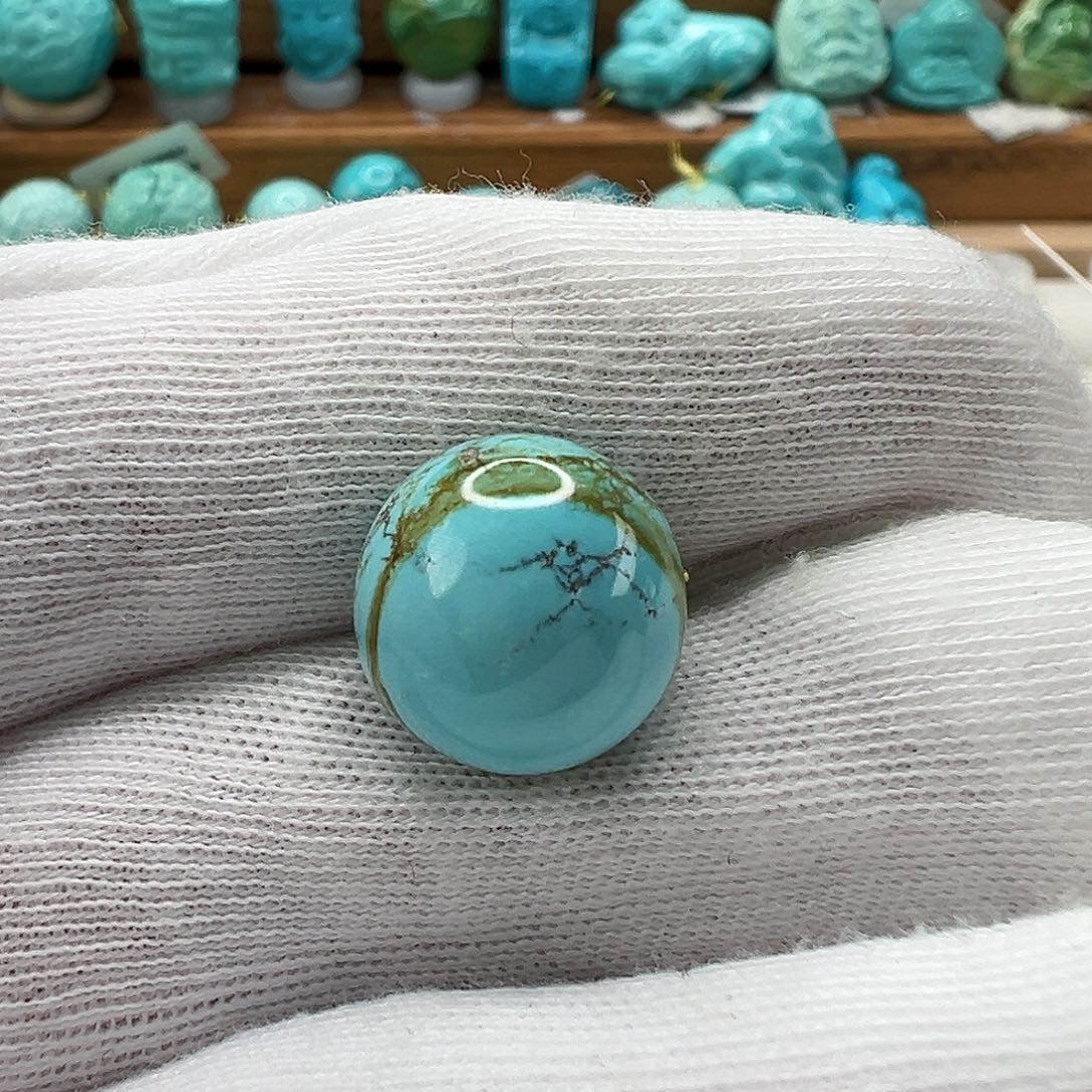 绿松石圆珠 未镶嵌