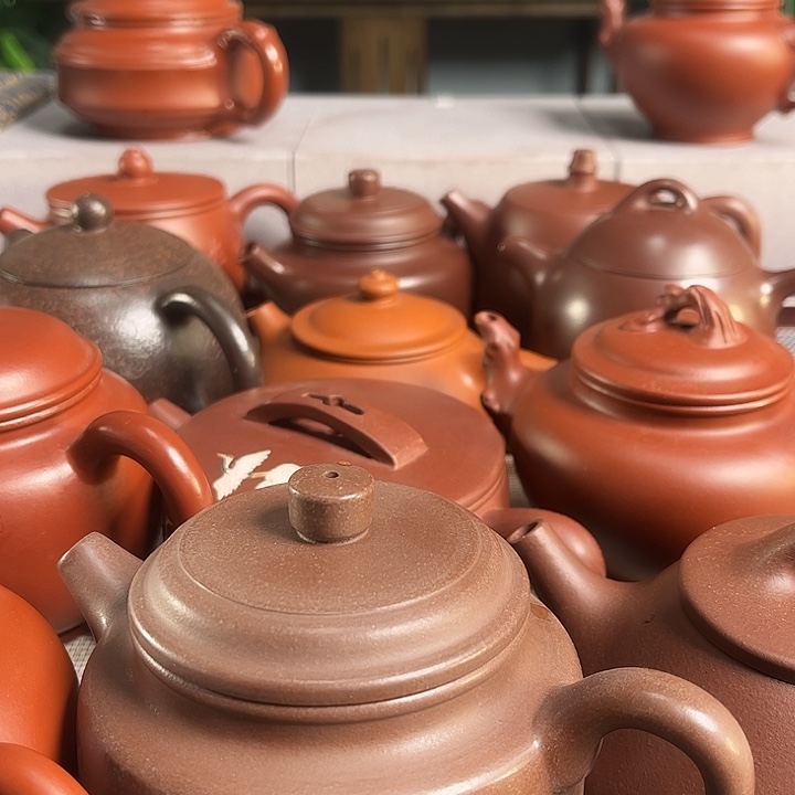 用***4宜兴原矿手工紫砂壶