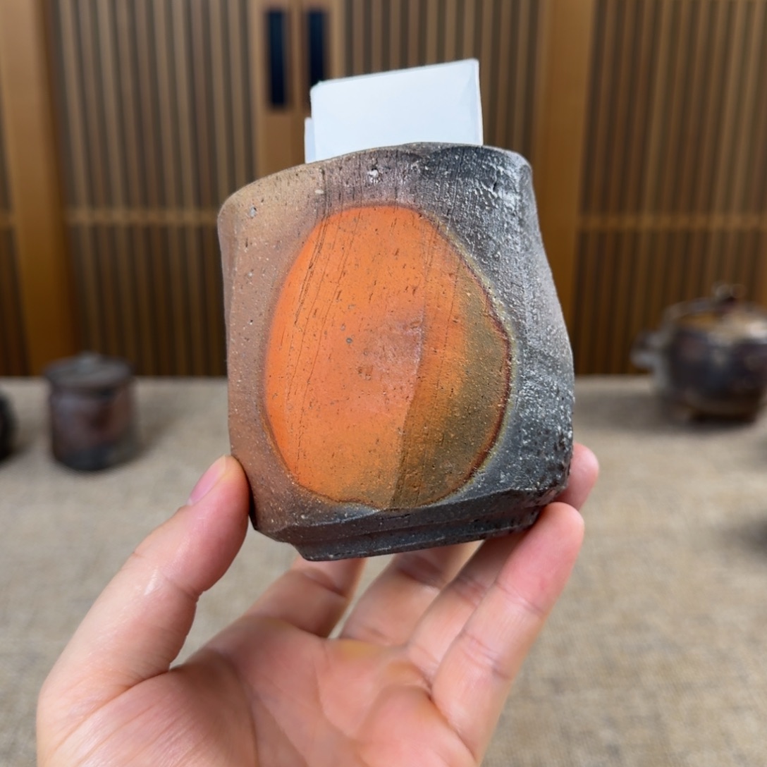 柴岗守 备前烧汤吞杯