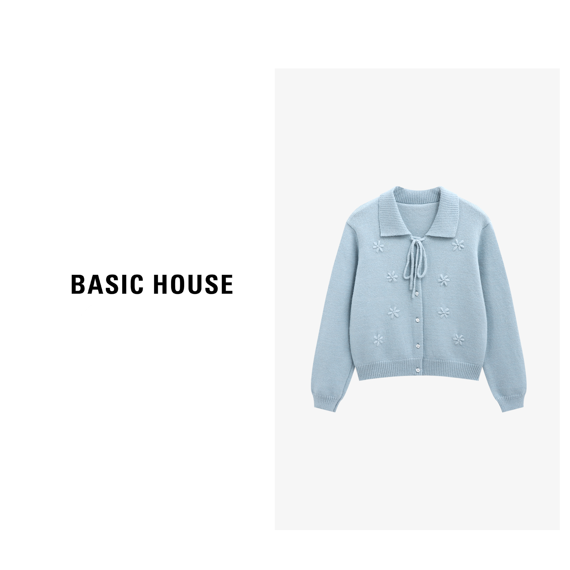 Basic House/百家好知性风女装翻领休闲百搭女士毛衣-B0625B5JWX2