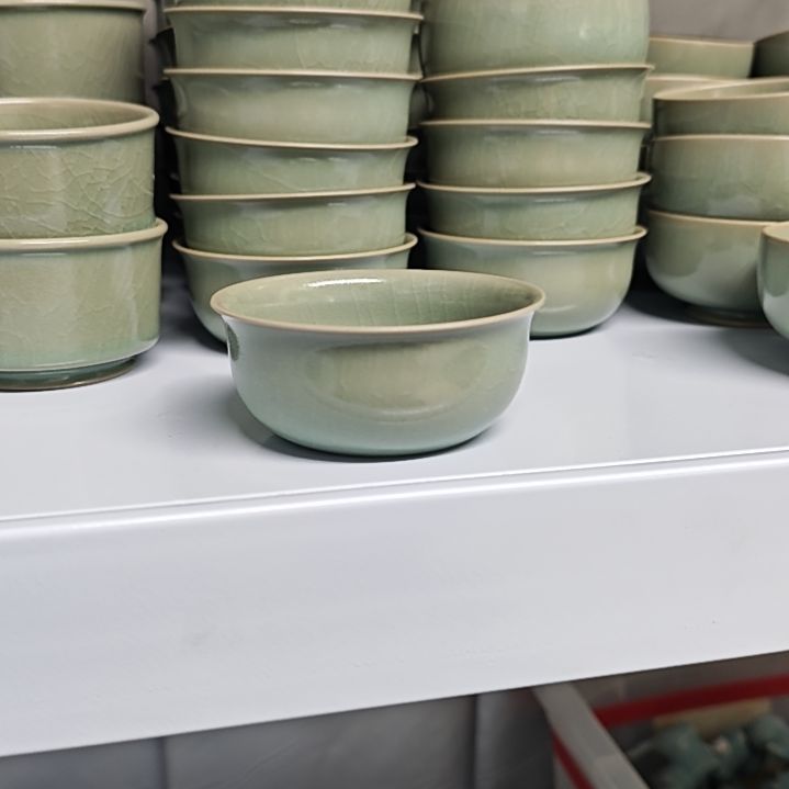 摆件青绿釉缸杯哈哈哈哈