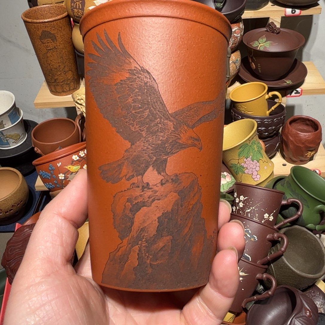 紫砂茶杯宜兴紫砂主人杯