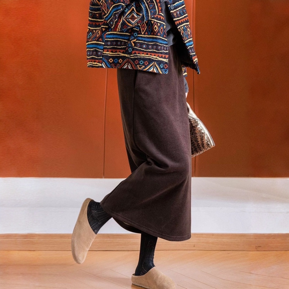 毛呢加厚窄版半裙 C12K7528