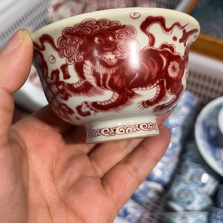 陶摆件景德镇主人杯123