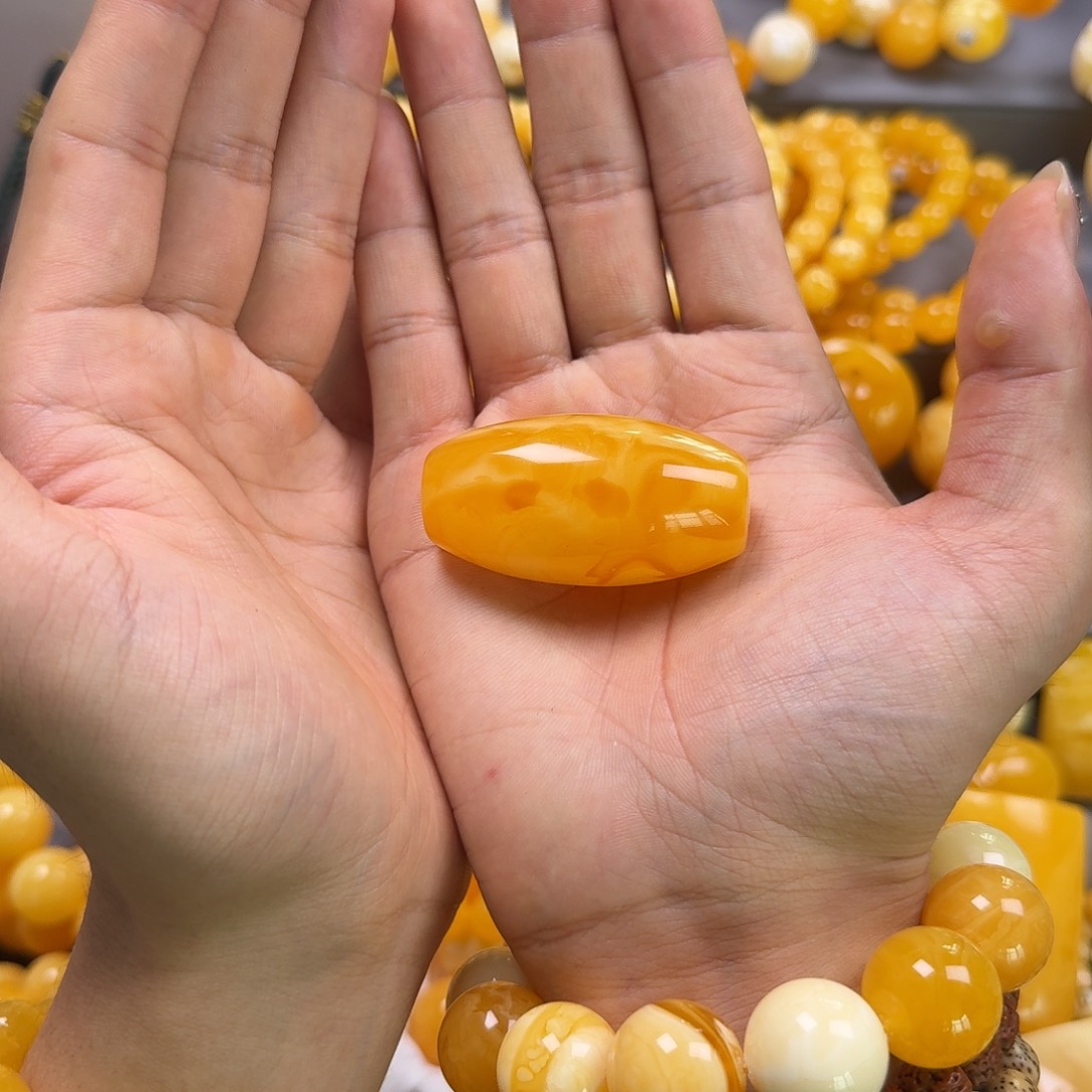 蜜蜡珠宝奇石未镶嵌桶珠