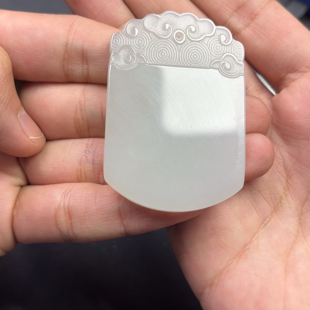 和田玉颈饰未镶嵌多样性手工钢板料无事牌