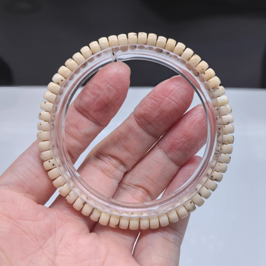 数星星糯冰6X3火烧云渐变色单圈手串叠戴王星月菩提